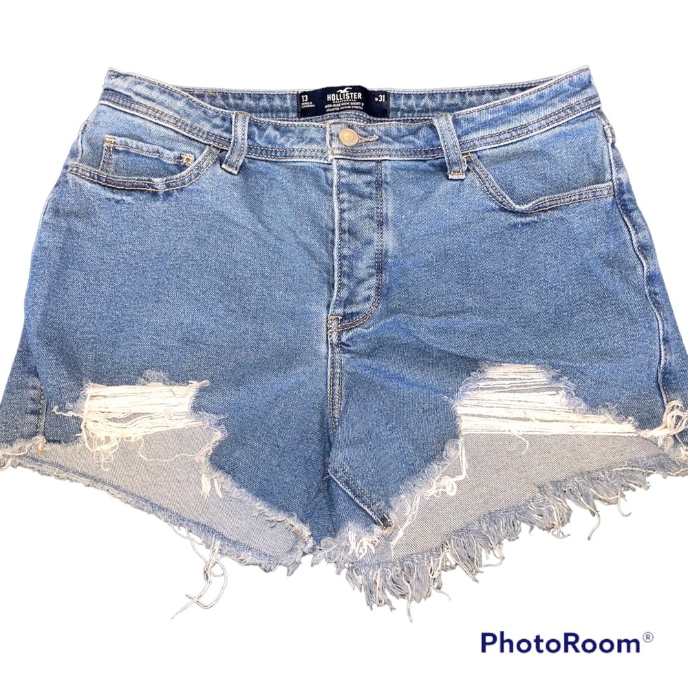 Hollister High Waisted Distressed Denim Shorts